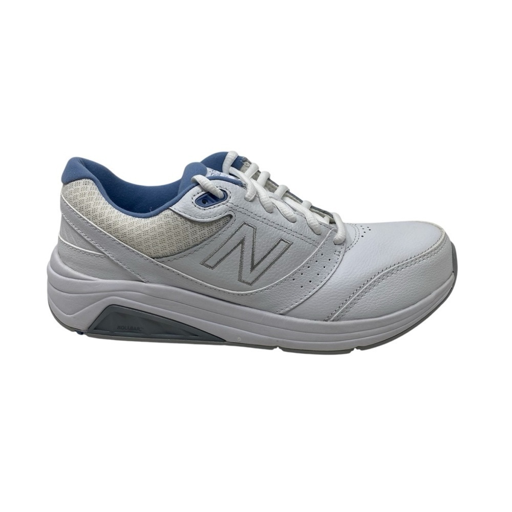 New Balance  928v3 leather walking shoes white with blue